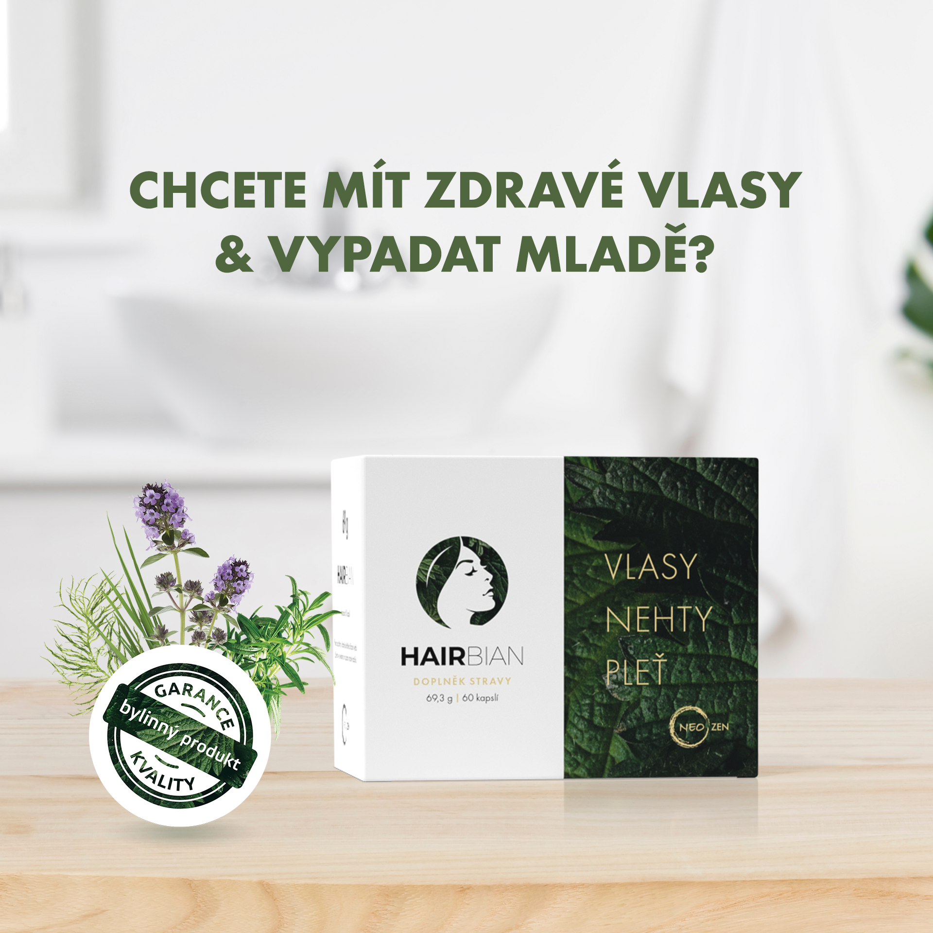 HAIRBIAN® přírodní doplněk stravy. 60 tablet.