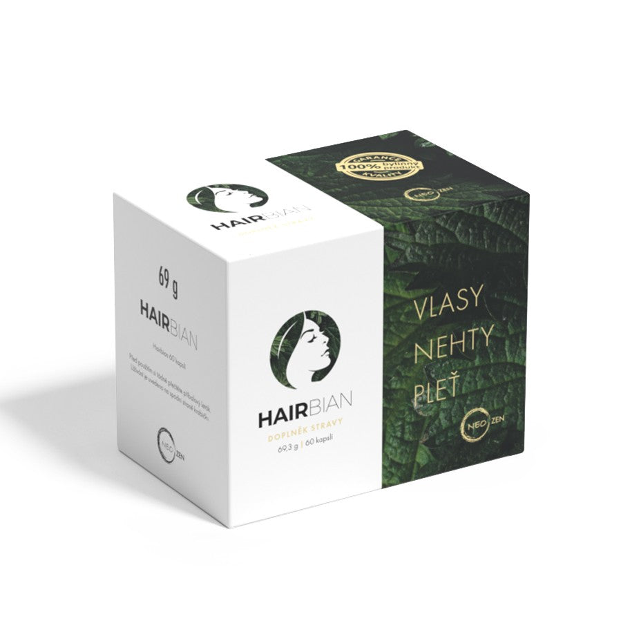 HAIRBIAN® prírodný výživový doplnok pre vlasy, nechty a pleť. 60 tabliet.